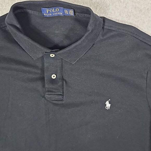 Polo Ralph Lauren Polo Shirt Black White Pony Casual 2XL NWOT - Picture 3 of 13